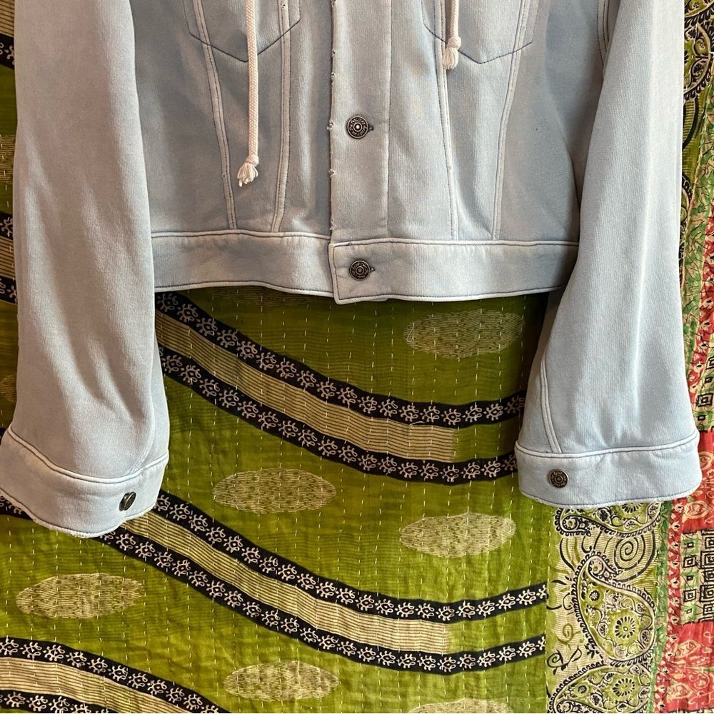 NWOT Free People Baby Blue Dreamers Cropped Jacket Size Small - Picture 5 of 14